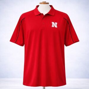 VTG Nebraska Cornhuskers Chiliwear Embroidered Red Polo Shirt XXL